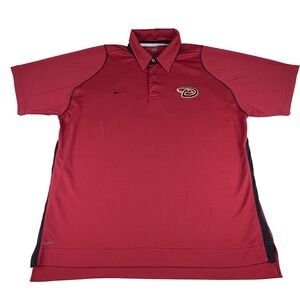 Nike Arizona Diamondbacks MLB Baseball Polo Shirt Mens XL Red NikeFIT DRY